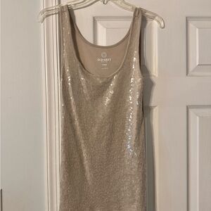 Old Navy Women's Sparkling Sequin Tank Top - Beige